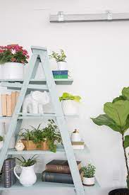 Vtg wood step ladder shabby chic, hand painted ,farm country barn shelf antique. How To Create A Diy Ladder Shelf Hgtv