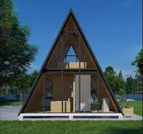 Generic Modern Triangular Prefab Wooden House - Portable ...