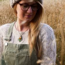 Buy Green Oak Leaf and Acorn Necklace