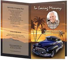 Classic Car Funeral Program Template Funeral Program Template Program Template Funeral Order Of Service
