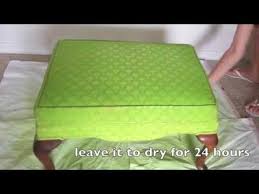 Spray paint is cheap and if it would save you some time in replacing all the covers or having them made, i would give it a try. Diy How To Spray Paint Fabric On Furniture Youtube