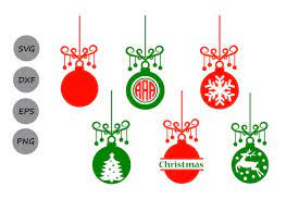 Download Christmas Ornament Svg Ornament Monogram Tree Ornament 85941 Cut Files Design Bundles