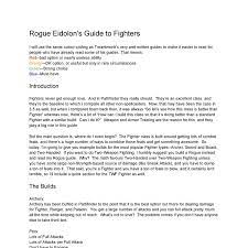 The eidolon's senses are superior to any rogue. Rogue Eidolon Fighter Guide Pdf Docdroid