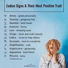 For example, someone who is highly analytical could be described as either intelligent (good) or unemotional (bad). Zodiac Signs And Their Most Positive Trait