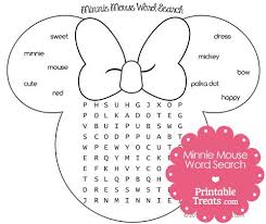 Printable Minnie Mouse Word Search Cars Birthday Party Disney Minnie Mouse Birthday Party Minnie Mouse Birthday