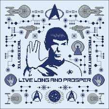 This pattern actully came from the star trek cross stitch book myself and john lohman put together: Star Trek Pillow Sampler Spock Digital Cross Stitch Pattern