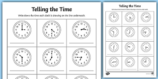 clock worksheet teacher made