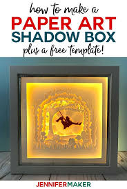 Shadow Box Paper Art Template To Customize Jennifer Maker Paper Art Tutorial Shadow Box Art Paper Art Projects