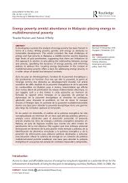 Malaysia 'poverty circle' comprising govt, ngos, academics in the pipeline: Https Www Tandfonline Com Doi Pdf 10 1080 09614524 2016 1133562