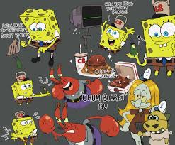 They are scavengers by nature who can survive on both animal and plant life, which explains how patrick has been seen eating at both the krusty krab and the chum bucket without getting sick from either. Kouwelm Nsfw Slight Gore Horror On Twitter Spongebob Au Where Spongebob Doesn T Find The Spatula Mr Krabs Told Him To Find In The First Episode And Instead Applies To The Chum