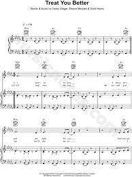 Free Pdf Piano Sheet Music Treat You Better By Shawn Mendes Sheet Music Piano Sheet Music Piano Sheet Music Free
