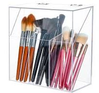 Amazon.com: LOHRYVIO Acrylic Makeup Brush Holder with Lid ...