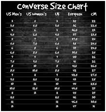 Converse Shoes Sizes Chart