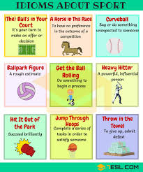 Sports Idioms 45 Useful Sport Idioms Phrases 7 E S L Idioms And Phrases English Idioms Idioms