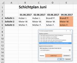 Check spelling or type a new query. Excel Dieser Schichtplan Nutzt Die Bedingte Formatierung Tippscout De