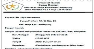 Yang dimaksud dengan surat undangan tidak resmi ialah surat tersebut dibuat oleh perorangan dengan mengajak orang lain untuk hadir ke suatu acara. Surat Undangan Resmi Biasanya Mengatasnamakan