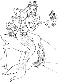 Free printable the little mermaid coloring book. Download Barbie Colorea Dibujos Mermaid Princess Coloring Page Full Size Png Image Pngkit