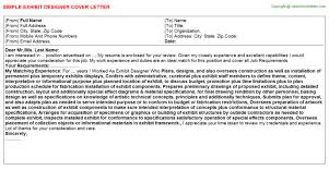 This word cover letter template is perfect for artists, designers, and other creatives. Exhibit Designer Cover Letter