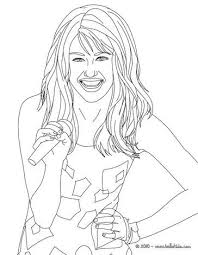 Miley Cyrus Happy Coloring Page More Miley Cyrus Content On Hellokids Com People Coloring Pages Coloring Pages Star Coloring Pages