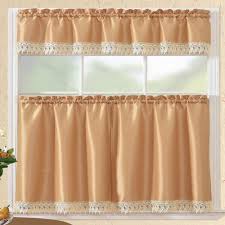Rt designers collection pns18590 shelton faux silk room darkening grommet single curtain rt designers collection pns19146 sapphire floral embroidered rod pocket single curtain panel. Rt Designers Collection Brazil Tier Valance Kitchen Curtain Set 30 Closeoutlinen