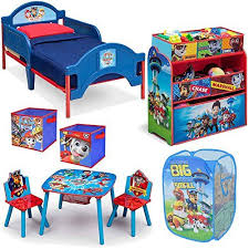 Nickelodeon Delta Children Nick Jr Paw Patrol 8 Piece Furniture Set Plastic Toddler Bed Table And Chair Set Toy Organization Cube Storage Nick Jr Paw Patrol