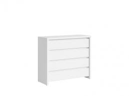 2010s american modern commodes and chests of drawers. Modern Wide Chest Of Drawers Storage Cabinet Unit 4 Drawer White Matt Impact Furniture