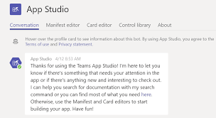 Microsoft teams is one of the most comprehensive collaboration tools for seamless work and with the windows 10 app, you can easily organize tasks, team conversations, content, and apps on the go. Get Started With App Studio For Microsoft Teams Teams Microsoft Docs