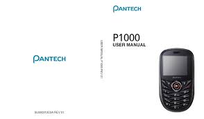PANTECH P1000 USER MANUAL Pdf Download ...