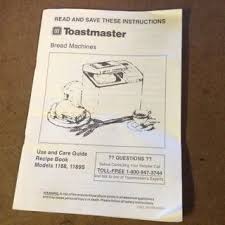 Toastmaster bread maker user manual (52 pages). Toastmaster Bread Box 1152u Bread Maker With Manual On Popscreen