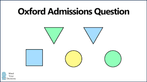 Get those perceptive peepers ready, because some of these are tough! A Logic Puzzle From An Oxford University Admissions Question Mind Your Decisions
