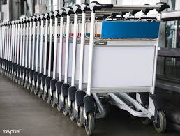 Luggage Trolley At The Airport With Sign Mockup Free Image By Rawpixel Com Jira Sign Mockup Sign Mockup Free Luggage Trolley