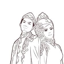 Kumpulan gambar karikatur buddha puzzze. Kartun Pengantin Muslimah Hitam Putih
