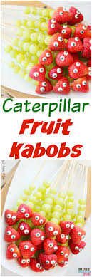 Easy Caterpillar Fruit Kabobs Party Food Ideas Great Healthy Party Food For Kids That Is A Cute Caterpill Healthy Party Food Kids Party Food Fruit Kabobs Kids