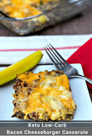 Easy Keto Low Carb Bacon Cheeseburger Casserole Is A Simple Ground Beef Recipe That Resembles A Ha Keto Beef Recipes Keto Recipes Easy Ground Beef Keto Recipes