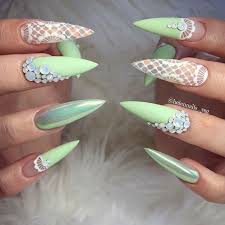 83 Pointy And Chrome Summer Nail Color Design Ideas For 2019 Koees Blog Stiletto Nails Designs Stiletto Nail Art Colorful Nail Designs