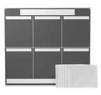 Gray 6-Panel Lean Communication Board