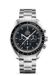 Having been a part of all six lunar missions, the legendary speedmaster is an impressive representation of the brand's adventurous pioneering spirit. Moonwatch Speedmaster Stahl Chronograph Uhr 311 30 44 50 01 002 Omega De
