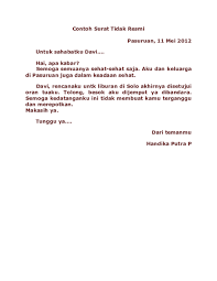 Setidaknya ada 11 bagian yang tidak boleh terlewatkan. Contoh Surat Tidak Resmi Nusagates