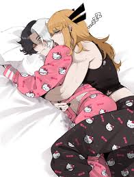 Magik & Luna Snow sleeping together