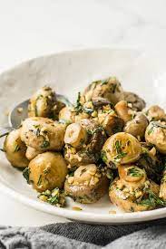 Easy 5 Ingredient Garlic Herb Sauteed Mushrooms Recipe Sauteed Mushrooms Easy Mushroom Recipes Stuffed Mushrooms