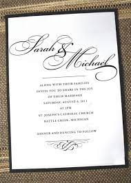 Elegant Wedding Invitations Formal Wedding Invites Timeless Etsy Wedding Invitation Wording Examples Second Wedding Invitations Elegant Wedding Invitations