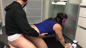 My husbands friend finds me cleaning house and fucks me in doggystyle.....