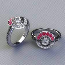 Anime Inspired Engagement Rings Pokemon Jewelry Geek Engagement Rings Geeky Jewellery