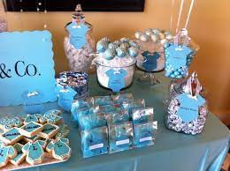 Silver Accented Candies On Baby Shower Candy Table Baby Shower Candy Baby Shower Cake Table Candy Themed Baby Shower