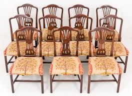 If you are looking to integrate smaller elements of hepplewhite furniture, place a couple of gorgeous hepplewhite side chairs in a living room to add seating and a dash of elegance. Set 11 Mahogany Hepplewhite Dining Chairs