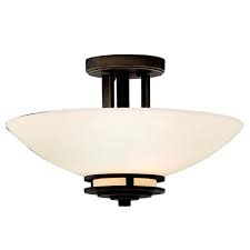 Kichler lighting barrington distressed black and wood rustic single seeded glass cylinder pendant, 12.01 w. Kichler Two Light Semi Flush Ceiling Light 3674oz Destination Lighting