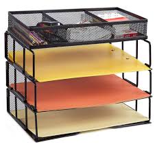 Typically made of metal or plastic, desk organizers come in a. Stackable Home Office 3 Tier Mesh Desktop Organizer Desk Tray Sorter A4 Paper Holder File Rack Document Organizer Buy Document Organizer File Organizer Metal Rack Product On Alibaba Com