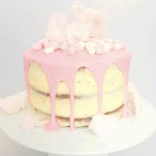 Chocolate Sponge With An Orange Flavoured Buttercream And Pink Drip Topped With Pink And White Marshmallow And Pink Candy Floss Cake Drip Cakes Sweets Treats