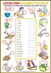 What on earth is a roux? Cooking Verbs Esl Vocabulary Worksheets
