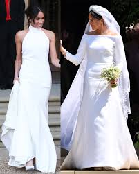 The bride wed husband justin bieber for a second time last night in south carolina. Meghan Markle Second Wedding Dress Meghan Markle Royal Wedding Reception Dress